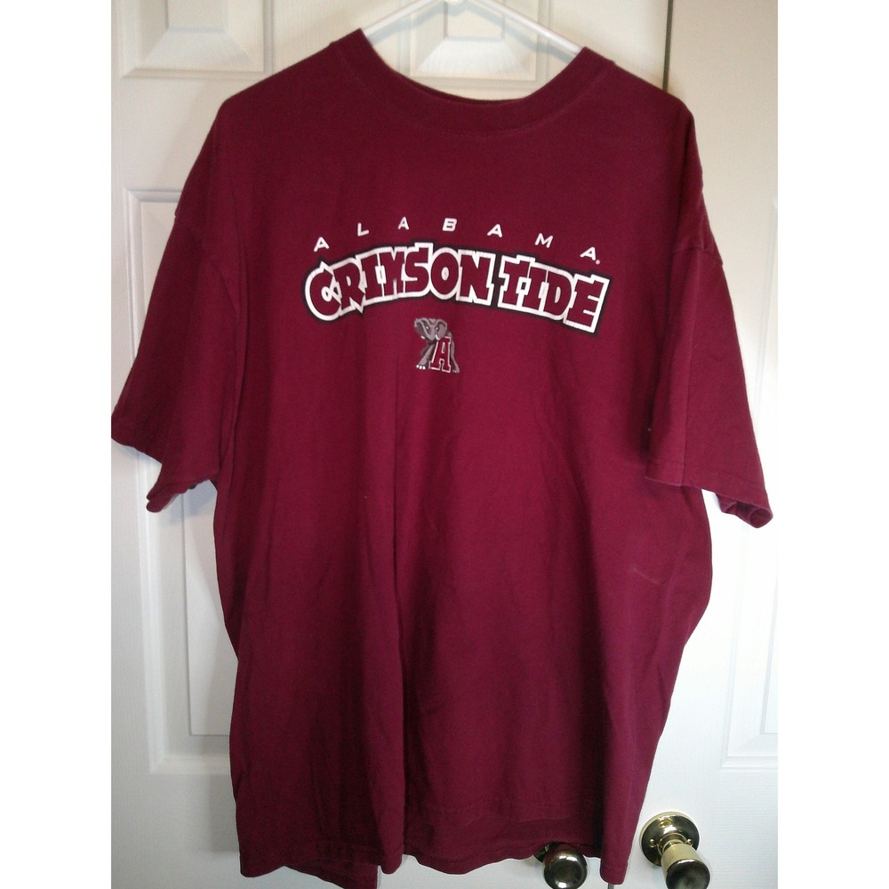 Vintage‎ Alabama Crimson Tide T-Shirt NCAA Football Graphic Tee Maroon Size XXL